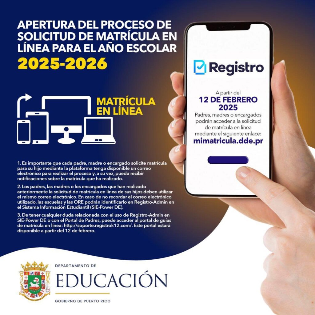 Secretario de Educación anuncia apertura del Proceso de Matrícula en ...